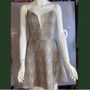 Snake print short dress